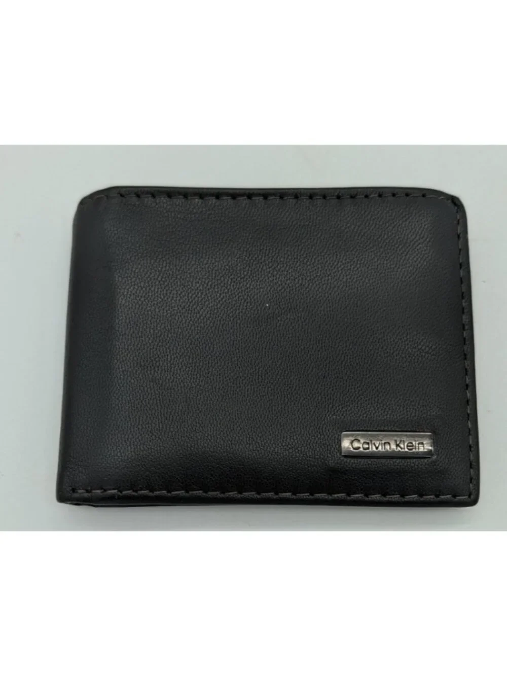 Calvin Klein CK Men's RFID Blocking Leather Bifold Wallet-Black- FLAW